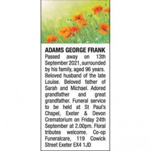 GEORGE FRANK ADAMS