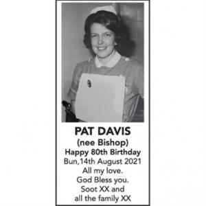 PAT DAVIS (nee Bishop)