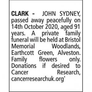 JOHN SYDNEY CLARK