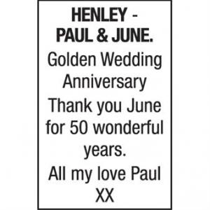 PAUL & JUNE HENLEY