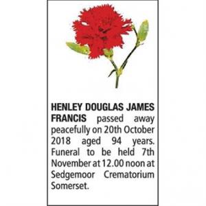 DOUGLAS JAMES FRANCIS HENLEY