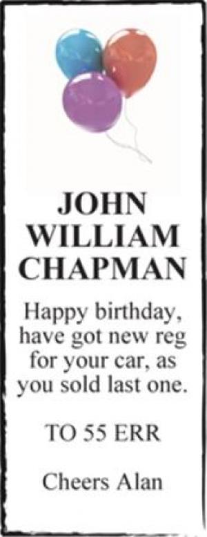 JOHN WILLIAM CHAPMAN