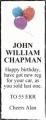 JOHN WILLIAM CHAPMAN