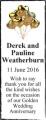 Derek and Pauline Weatherburn