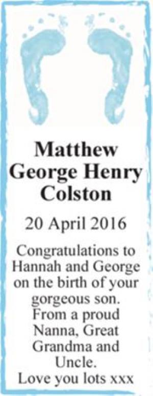 Matthew George Henry Colston