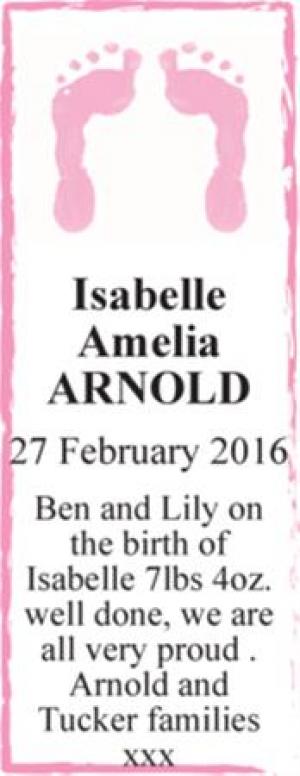 Isabelle Amelia ARNOLD