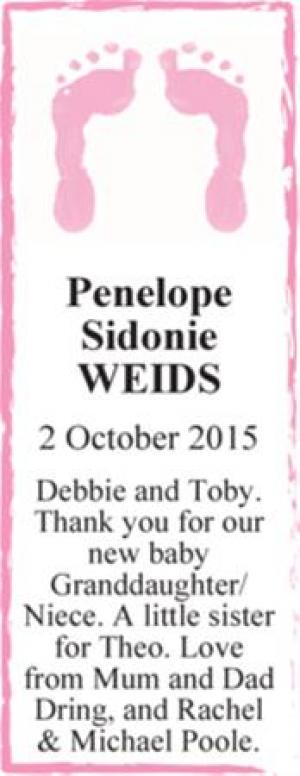 Penelope Sidonie WEIDS